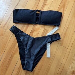 Source Unknown Black Bandeau Bikini Set